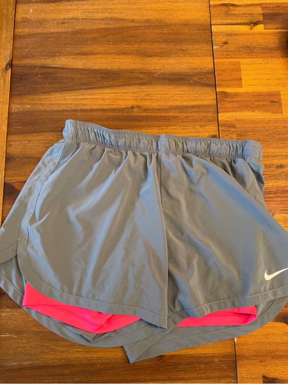 Nike Women’s Gray Athletic Shorts with Pink Liner